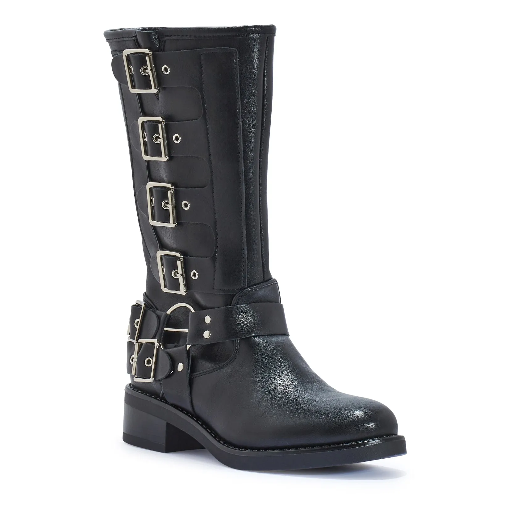 HARLEY1 BUCKLE DETAIL MID CALF BIKER BOOT
